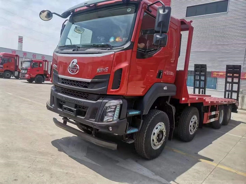 國六東風柳汽前四後八平板運輸車